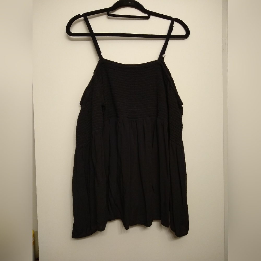 Torrid Size 2 Black Off The Shoulder Flowing Sleeves